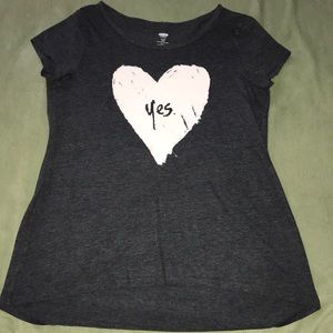 Gray Shirt with a Heart